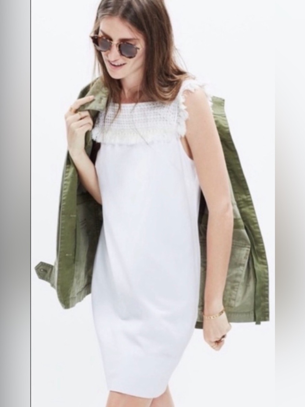 Madewell - Sun Dream Fringe Embroidered Classic Sleeveless Dress Size 4